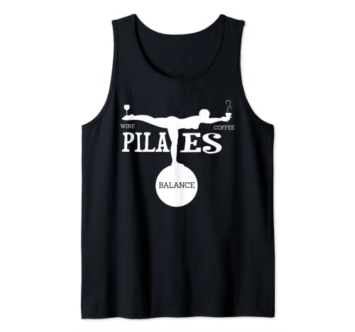 Pilates balance de vinos Café Yoga Armonía Camiseta sin Mangas