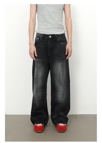 Men's Denim Jeans Korean Style Loose Straight Leg Retro Wide Leg Casual Commuting Loose Pants for Men3