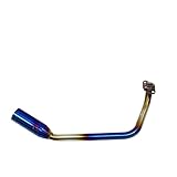 PCX 125 150 Motorcycle Scooter Exhaust Full System Middle Pipe Slip-On Escape Fit Compatible With PCX125 PCX150 2017-2022(2021-2022-Blue)