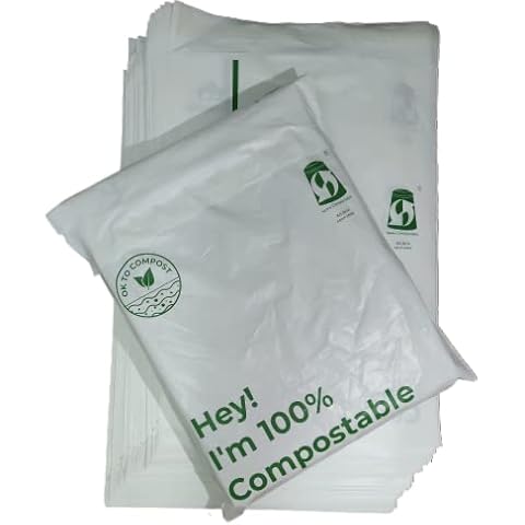 100 x Compostable Large Letter Mailing Bags - 100pcs 25 x 35cm (10 x 14 Inches) Cover