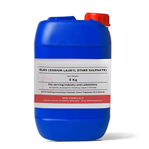 BRM Chemicals SLES Sodium Lauryl Ether Sulphate - Soap Making Supplies, Personal Care Foaming Detergent Product and Professional Surfactant Raw Material - 5 KG