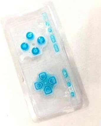 Left Right Home Start Keypad Set Buttons Kit for PSP3000 PSP 3000 Game Console Replacement (Clear Blue)