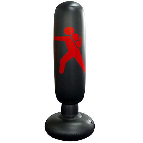 MYYAGEW Free Standing Water Base Pump Inflatable Punching Bagï¼ŒFree Standing Boxing Toy for Children, Punching Bag for Kids, Youth Boxing Bag, Inflatable Punching Bag for Adultsï¼ˆBlackï¼‰