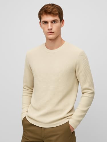 Image of Nobero Ottoman Texture Full Sleeve T-Shirt for Men | 240 GSM Regular fit Tshirt for Men | Casual Wear