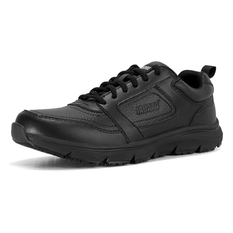 Jacata No Slip Work Shoes for Men/Women Food Service Comfortable Chef Walking Shoes Restaurant Kitchen Crews Health Care Sneakers（Size 8 Black Cover