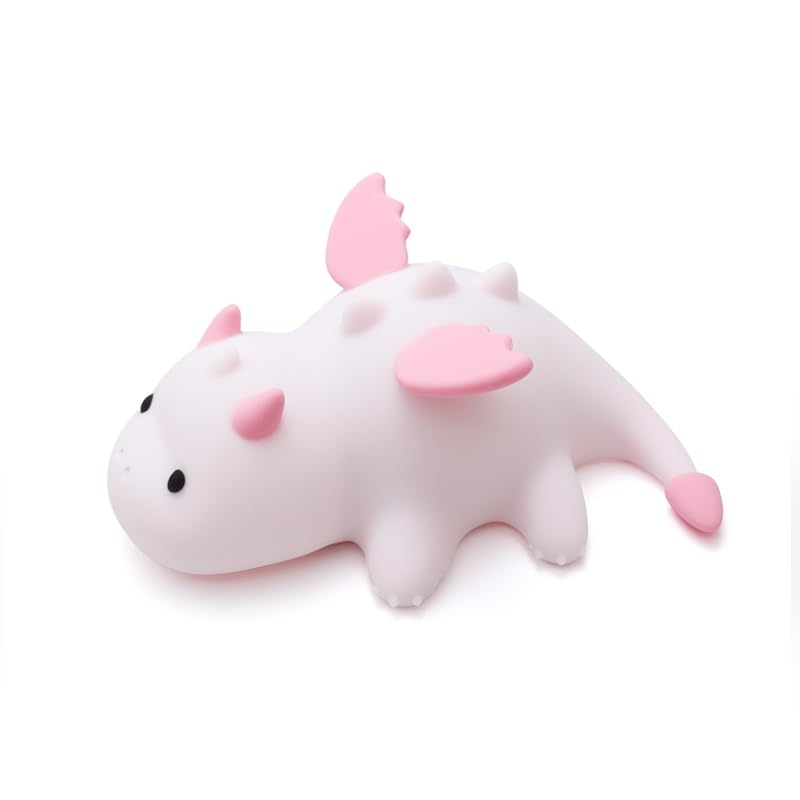 Cute Baby Dragon Kids Night Light for Kids,Cute Soft Silicone Lamp 3 Level Dimmable Changing Rechargeable Breastfeeding Nursery Portable Kawaii Lamps,Bedside Lamp for Baby and Toddler,Boy Girls?Pink?
