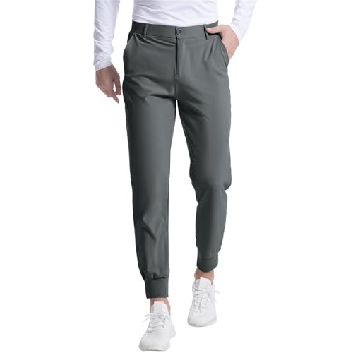 Mens Golf Joggers Pants Lightweight Stretchy Casual Slim Fit Sweatpants Work Dress Running Travel Trouser with Pocket