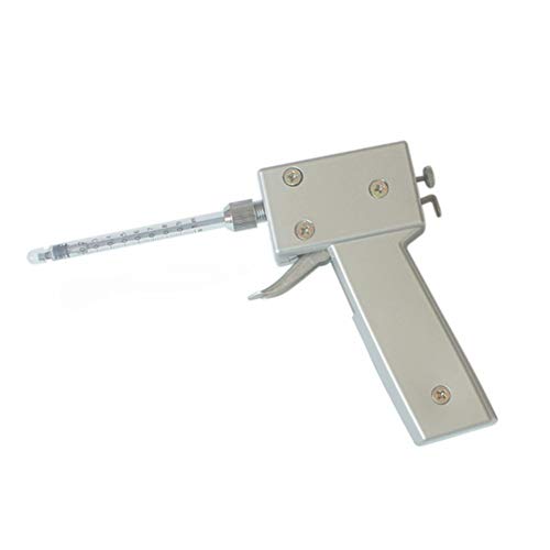 Autek Poultry Chicken Artificial Insemination Fertilization Continuous Ejaculator Injection Syringe Gun 0-1ML Adjustable Stainless Steel Gun Rod Autek Poultry Chicken Artificial Insemination Fertilization Continuous Ejaculator Injection Syringe Gun 0-1ML Adjustable Stainless Steel Gun Rod