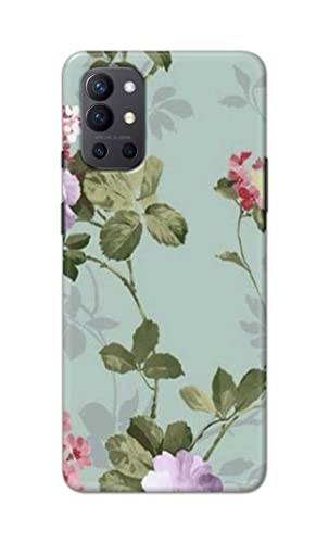 Image of Printed Hard Back Cover Case for OnePlus 9R 5G Back Cover (Floral Painting) -702