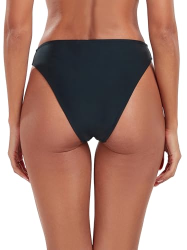 Ocean Blues Women's Cheeky High Leg Bikini Bottom Mid Rise Swim Bottom3