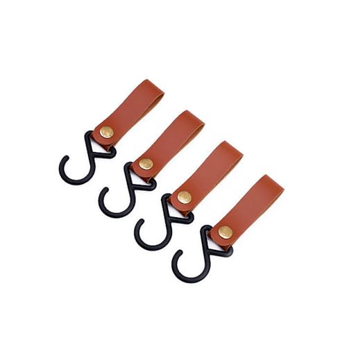 UNISTRENGH Hook for Camping Hanging Rack Multifunction Triangle Storage Rack Portable Outdoor Picnic Rack (Dark Brown, Hook size_ 4.92 x 1.3inch(12.5X3.3cm))