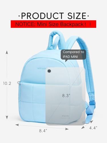 Image of WESTBRONCO Mini Backpack for Women Nylon Small Fashion Backpacks Purse Puffer Lightweight Backpacks for Travel, Shopping