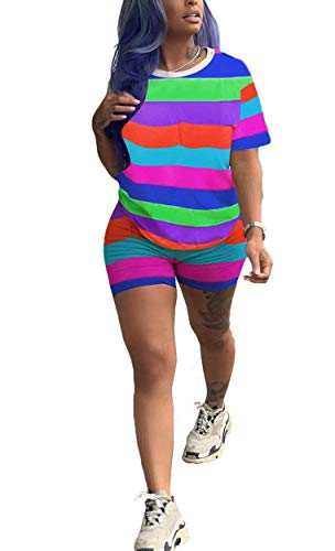 Image of TOPONSKY Womens 2 Piece Sports Outfit Tracksuit Shirt Shorts Jogger Bodycon Sets