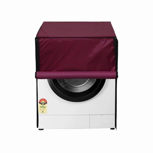 Image of Wings Star Front Load Washing Machine Cover Suitable for Bosch 6.5 kg, 7 kg, 7.5 kg, 8 kg, 8.5 kg, 9 kg. (63X63X81 CMS, Maroon)