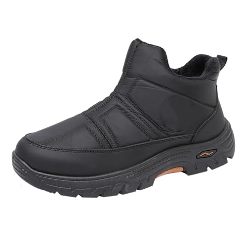 Bottines confortables de marche en hiver et camping pour homme Noir