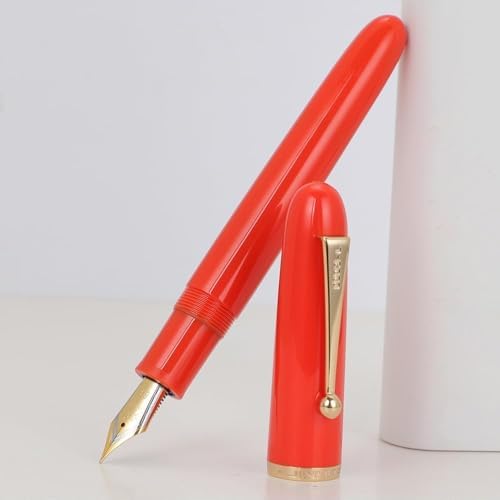 Jinhao 9016 Vulpen Medium Heartbeat Point, Dadao Series Clear Acryl met Grote Converter voor Schrijven