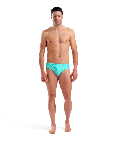 Bañador slip para hombre ARENA Allover en color azul y negro talla M para natación 3