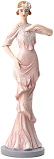 MAISONICA Broadway Bells Charleston Figurine Lady Rose Ornament Pink Blush 33.5cm