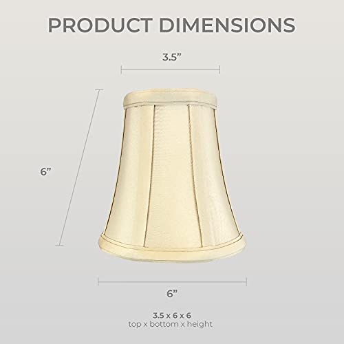 Image of Royal Designs, Inc. BSO-704FC-6BG True Bell Basic Lamp Shade with Flame Clip, 3.5 x 6 x 6.25, Beige