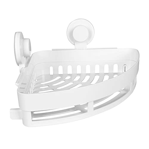 STOBAZA 1pc Punch Wall-Mounted Storage Rack Multifunctional Bathroom Organizer for Towels Sundries Hollow Drain Design No Damage to Walls Efficient Space Saver