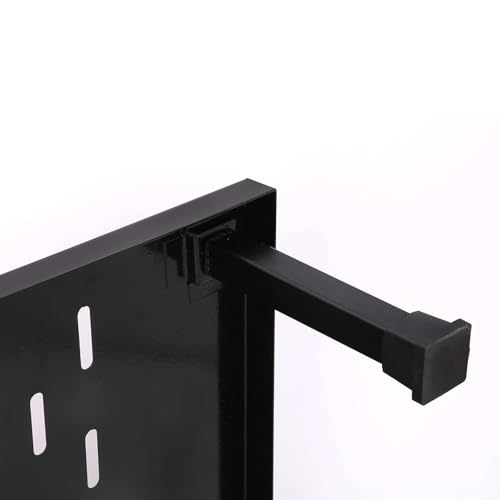 Image of Heavy Duty Metal Microwave Oven Stand for Kitchen Platform & Floor | Universal Fix Stand with Ventilation Holes, Anti-Slip Legs | Load Capacity Up to 50 Kg (Black)