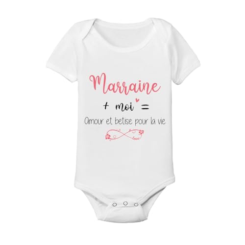 Lalasol Body Bébé Garçon ou Fille Marraine Et Moi Idée Cadeau Naissance Fille ou Garçon Noël Anniversaire