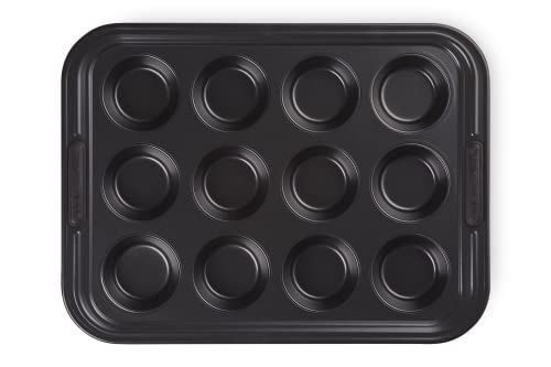 Le Creuset gehärtetes Antihaft-Mini-Muffinblech, 12 Formen, geschmiedetes Aluminium, 94101300000100