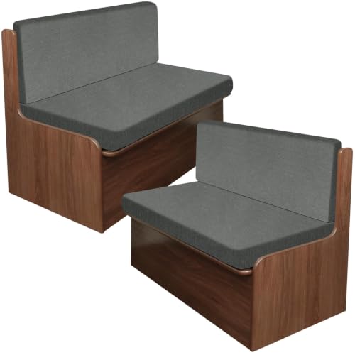molasofa RV Dinette Cushion Covers, Thickened Stretch Washable RV Seat Covers, Universal RV Dinette Cushion Covers, RV Bench Seat Covers (2 Bench Cover & 2 Backrest Cover, Darkgray-New Version)