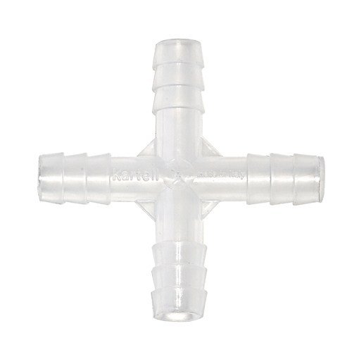 Dynalon 222975, 14 mm. 4-Way Polypropylene Kartell Tubing Connector (Pack of 100 pcs)