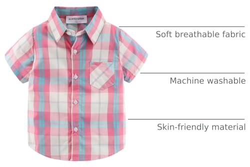 Image of Mud Kingdom Little Boys Dress Shirts Short Sleeve Cute Summer
