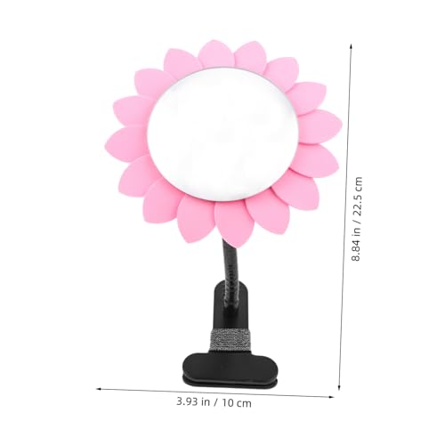 Espejo de maquillaje PRETYZOOM clip de escritorio rosa miniatura 2