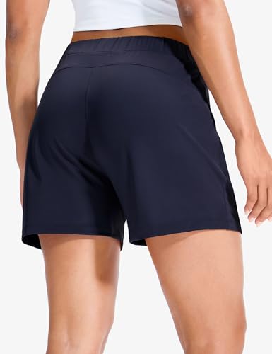 MIER Running Shorts for Women Quick Dry Soft Stretch Workout Athletic Gym Sports Active Shorts with Pockets, 4 Inch Inseam2
