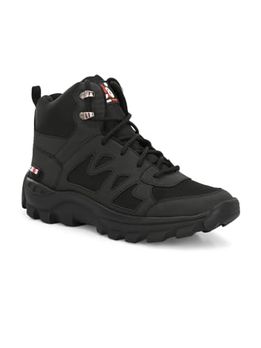 Image of Leo's Fitness Waterproof Canvas High Ankle Boots for Trekking Hiking & Other Casual Purpose