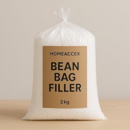 Image of Bean Bag Filler 2 Kg Bean Bag Beans Refill Thermocol Balls Virgin EPS Beans, 2 KG Beans