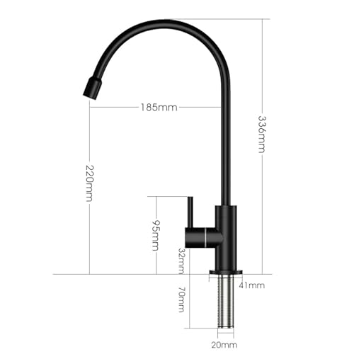 Robinet de filtre évier noir mitigeur eau potable cuisine orientable - 4
