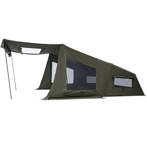 Image of TOMOUNT Inflatable Canvas Tent with Pump,Easy Setup Blow Up Tent for Camping
