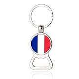 フランス キーチェーン ボトルオープナー 栓抜き ビアオープナー ワールドカップ サッカー キーホルダー 国旗付き ファン 記念品 車用 キーホルダー メンズ ジュエリー ギフト