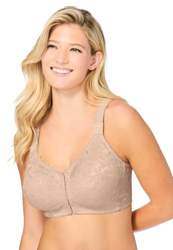 Comfort Choice Women's Plus Size Front Close Wireless Posture Bra