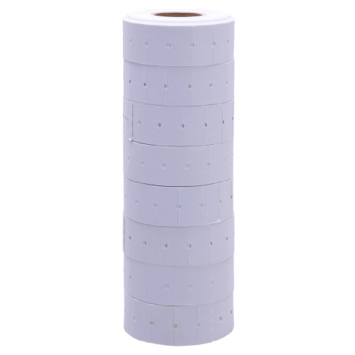 White Removable Labels to fit Motex MX5500 Price Guns 16 Pack (Free Ink roll Included)