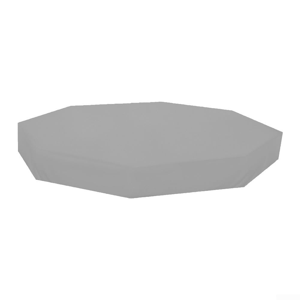 Heavy Duty Wooden Sandbox Cover Octagonal Shape Fits 1.8m Sandpits Keeps Debris Leaves Rain Out Garden Play Area(grey)