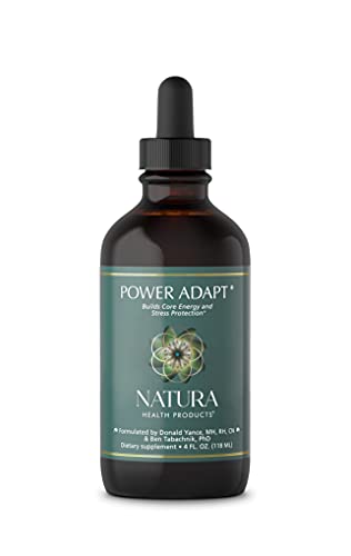 Image of Natura Health Products Power Adapt Supplement - Deep Adrenal and Endocrine Support - Featuring Ashwagandha, Ginseng, Rhodiola Rosea Root Ext. and Cordyceps (4 Fluid oz)