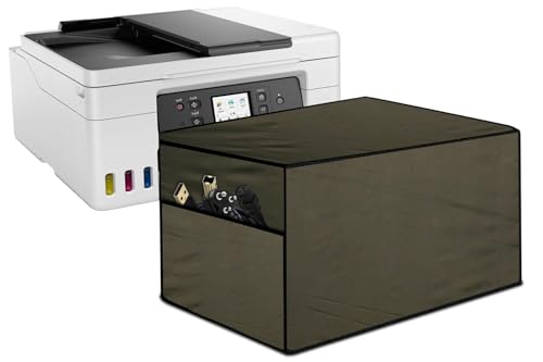 Image of The Furnishing Tree Polyester Waterproof & Dustproof Printer Cover - Compatible with Auto Duplex Laser Brother DCP-L5510DN Printers, Military , Dimensions in DxWxH - ( 45x48.5x42 CM)