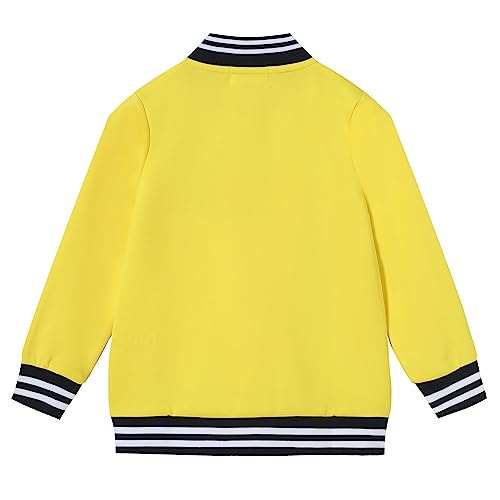 Image of LittleSpring Boys Girls Varsity Baseball Jacket Zip Up Bomber Jacket Thin 2-10Years