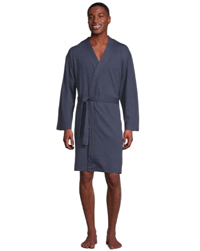 Lucky Brand Men’s Bathrobe – Warm Long Sleeve Knit Robe with Shawl Collar - Soft Cotton Blend Bath Robes for Men (Size: S-XL)3
