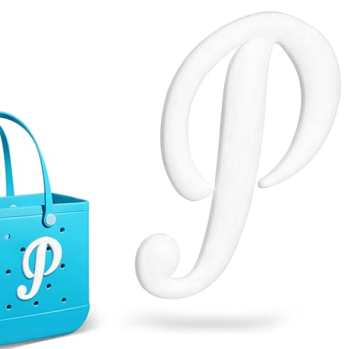 Fannoday Letter Charms, White Shoe Single Letter DIY Decoration Charms Alphabet Accessories for Beach Bag with Boys and Girls Women Teens Adults Party Gift Favors