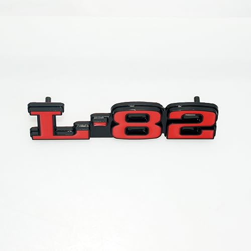 Image of 2Pc C3 75-79 L-82 Hood Restoration Emblems 3D Metal Badge Left and Right Sides Sticker Replacement for Corvette (Black Red)