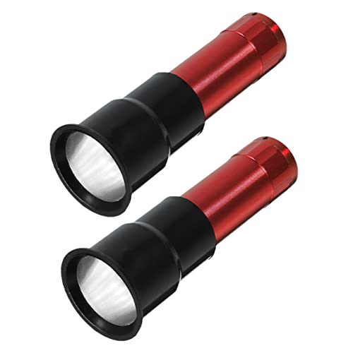 HIAKDOFT 2 Piezas Bote de Huevos yema de Huevo incubadora de Pollos gallinas luz de Vela Prueba de luz de Pollo incubadora de Huevos de pájaros Huevos al trasluz aleación de Aluminio Rojo