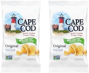 Cape Cod Potato Chips, Potato Chips Reduced Fat, 5 Ounce (Pack of 2)