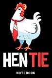 funny hen tie for men women chicken japanese anime journal notebook: lined 6x9, 120 pages notebook | cute kawaii anime manga journal notebook, gift for anime lovers