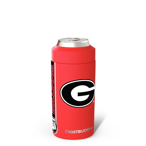 Image of Frost Buddy Universal Can Cooler - Fits 12 & 16 oz (Georgia Bulldogs) | 20x colder, cold up to 24 hrs | Sleek, lightweight design | Premium build quality | Coffee-mug ready with add-on lid